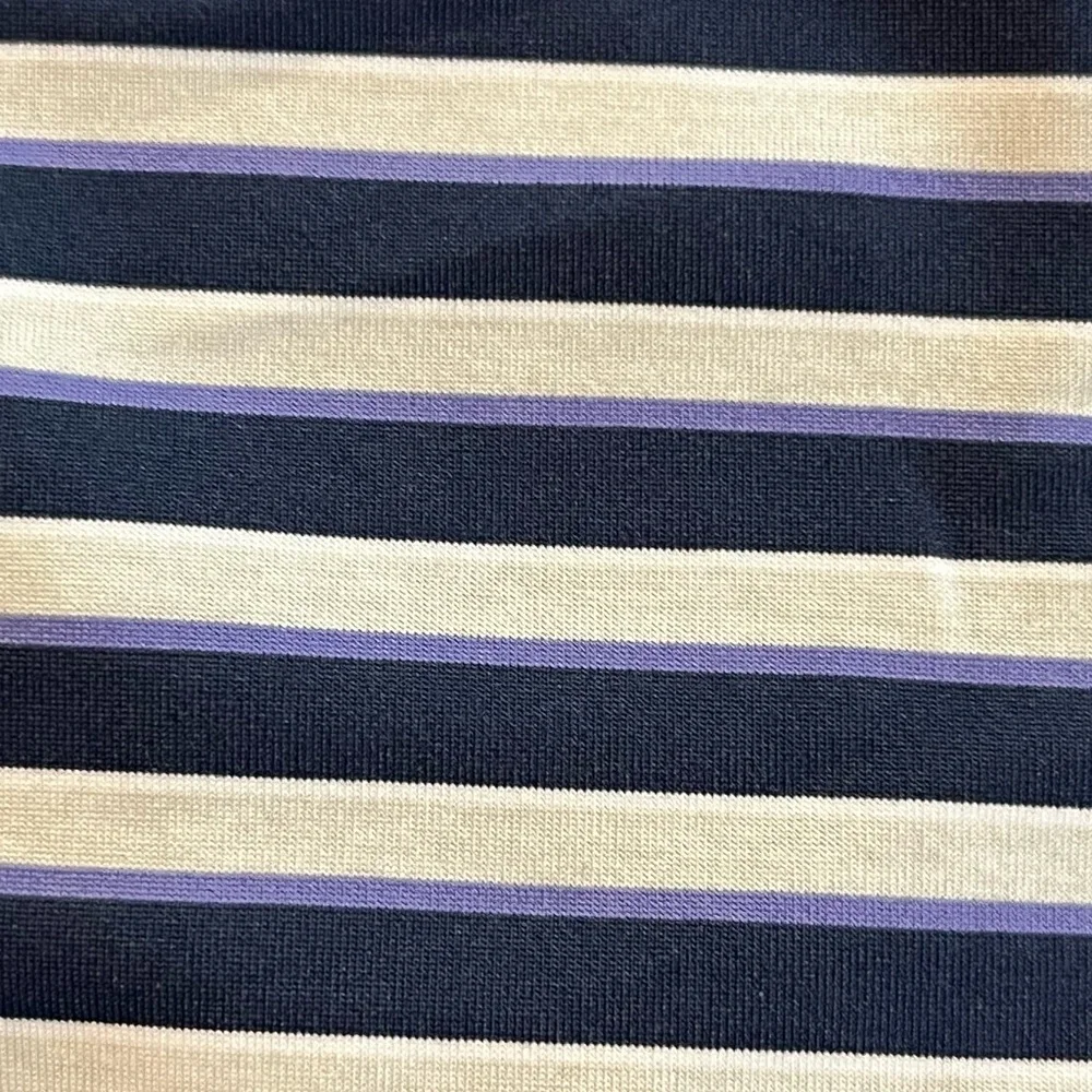 Men’s Peter Millar Navy White Purple Striped Golf / Fishing Polo Size XL EUC
